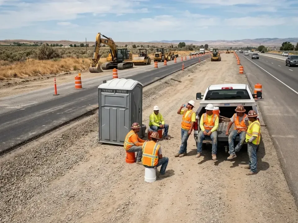 highway-road-construction-crew-007 — frequently asked questions, Porta Potty and Restroom Rentals in Wendell, ID